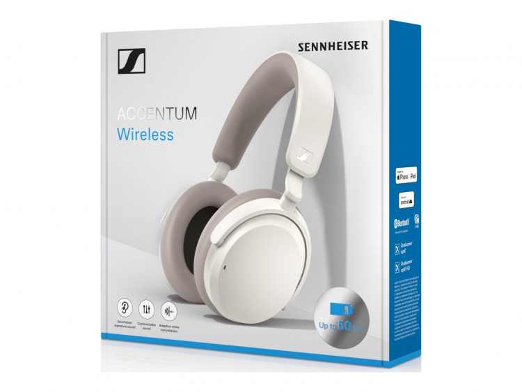 Sennheiser ACCENTUM Wireless Trådløs Hovedtelefoner Hvid Sennheiser ACCENTUM Wireless Trådløs Hovedtelefoner Hvid
