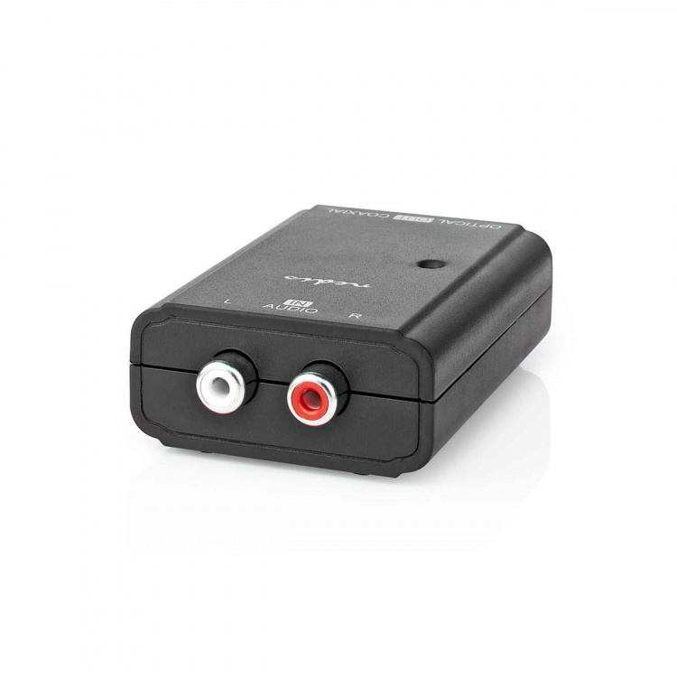 Nedis Digital Audio Converter | 1-vejs | Indgang til lyd- / video- / dataforbindelser: 2x RCA Male | Audio / video / dataforbindelser output: 1x S/PDIF (RCA) Female / 1x TosLink Female | Manual | Sort