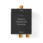 Nedis Digital Audio Converter | 1-vejs | Indgang til lyd- / video- / dataforbindelser: 1x Digital RCA / 1x TosLink | Audio / video / dataforbindelser output: 1x (2x RCA) / 1x 3.5 mm | Automatisk | Integreret forstærker | Sort