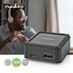 Nedis Digital Audio Converter | 1-vejs | Indgang til lyd- / video- / dataforbindelser: HDMI™ Input | Audio / video / dataforbindelser output: 1x 3.5 mm / 2x (2x RCA Female) | Automatisk | Antracit