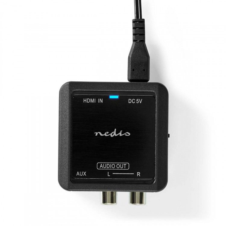 Nedis Digital Audio Converter | 1-vejs | Indgang til lyd- / video- / dataforbindelser: HDMI™ Input | Audio / video / dataforbindelser output: 1x 3.5 mm / 2x (2x RCA Female) | Automatisk | Antracit