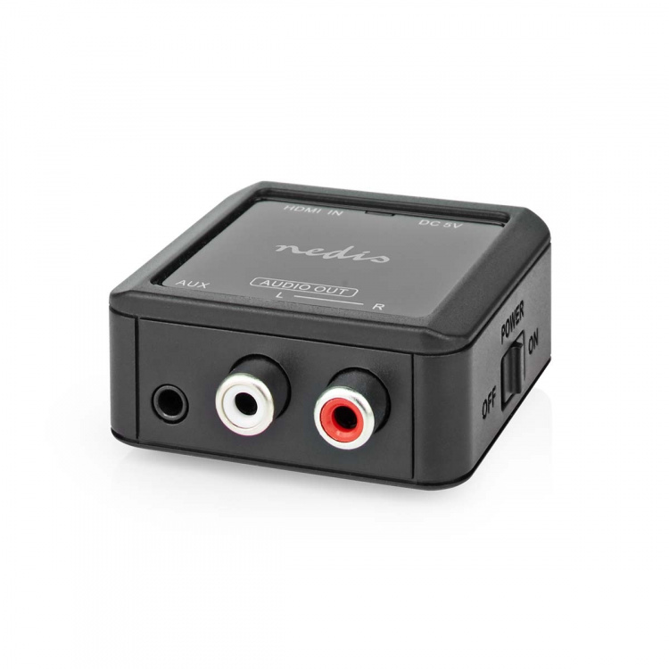 Nedis Digital Audio Converter | 1-vejs | Indgang til lyd- / video- / dataforbindelser: HDMI™ Input | Audio / video / dataforbindelser output: 1x 3.5 mm / 2x (2x RCA Female) | Automatisk | Antracit