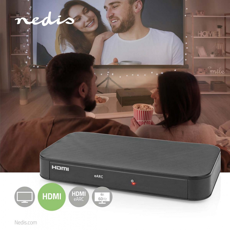 Nedis Digital Audio Converter | 1-veje | Indgang til lyd- / video- / dataforbindelser: DC Power / 1x HDMI™ Input | Audio / video / dataforbindelser output: 2x HDMI™ Output | Automatisk | Antracit