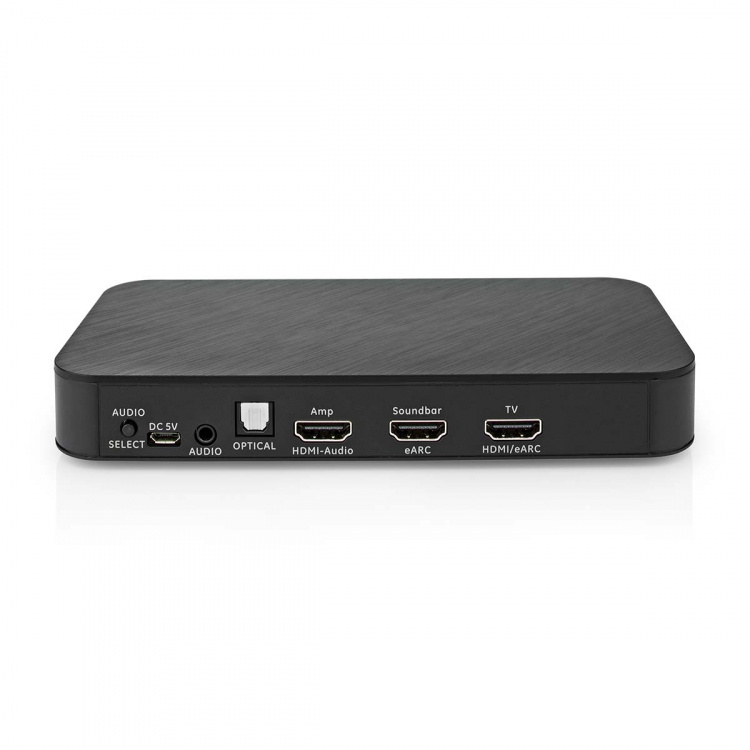 Nedis Digital Audio Converter | 1-veje | Indgang til lyd- / video- / dataforbindelser: DC Power / 1x HDMI™ Input | Audio / video / dataforbindelser output: 1x 3.5 mm / 1x TosLink / 3x HDMI™ Output | Automatisk / Trykknap | Antracit