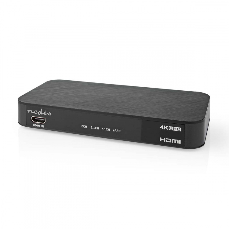 Nedis Digital Audio Converter | 1-veje | Indgang til lyd- / video- / dataforbindelser: DC Power / 1x HDMI™ Input | Audio / video / dataforbindelser output: 1x 3.5 mm / 1x TosLink / 3x HDMI™ Output | Automatisk / Trykknap | Antracit