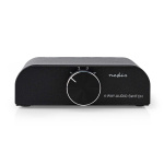 Nedis Analog lyd switch | 4-Port port(s) | Indgang til lyd- / video- / dataforbindelser: 1x 3.5 mm Audio Input / 3x (2x RCA Female) | Audio / video / dataforbindelser output: 1x (2x RCA Female) | Manual | Metal | Antracit