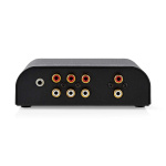 Nedis Analog lyd switch | 4-Port port(s) | Indgang til lyd- / video- / dataforbindelser: 1x 3.5 mm Audio Input / 3x (2x RCA Female) | Audio / video / dataforbindelser output: 1x (2x RCA Female) | Manual | Metal | Antracit