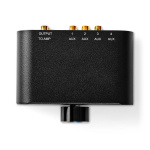 Nedis Analog lyd switch | 4-Port port(s) | Indgang til lyd- / video- / dataforbindelser: 1x 3.5 mm Audio Input / 3x (2x RCA Female) | Audio / video / dataforbindelser output: 1x (2x RCA Female) | Manual | Metal | Antracit
