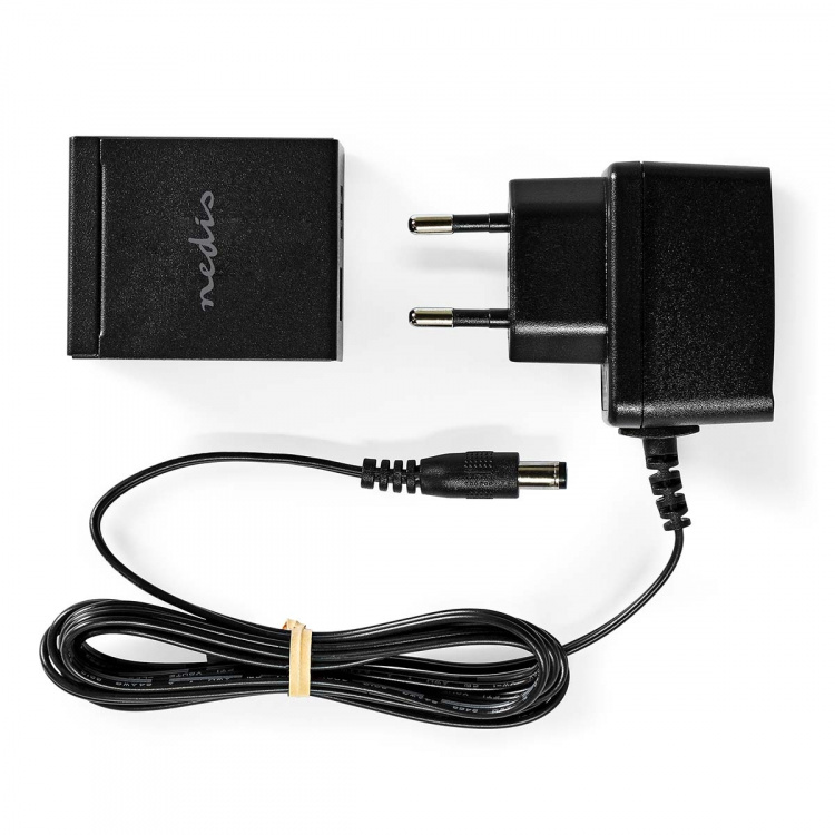 Nedis Digital Audio Switch | 1-veje | Indgang til lyd- / video- / dataforbindelser: DC Power / 2x TosLink | Audio / video / dataforbindelser output: TosLink Female | Manual / Switch | Metal | Sort