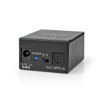 Nedis Digital Audio Switch | 1-veje | Indgang til lyd- / video- / dataforbindelser: DC Power / 2x TosLink | Audio / video / dataforbindelser output: TosLink Female | Manual / Switch | Metal | Sort