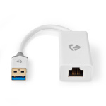 Nedis USB-netværksadapter | USB 3.2 Gen 1 | 1 Gbps | USB-A Han | RJ45 Hun | 0.20 m | Runde | Guldplateret | Kobber | Hvid | Box