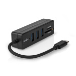 Nedis USB-hub | 1x USB-C™ | 3x USB A Female | 5-Port port(s) | USB 3.2 Gen 1 | USB Drevet | 5 Gbps | SD & MicroSD Nedis USB-hub | 1x USB-C™ | 3x USB A Female | 5-Port port(s) | USB 3.2 Gen 1 | USB Drevet | 5 Gbps | SD & MicroSD