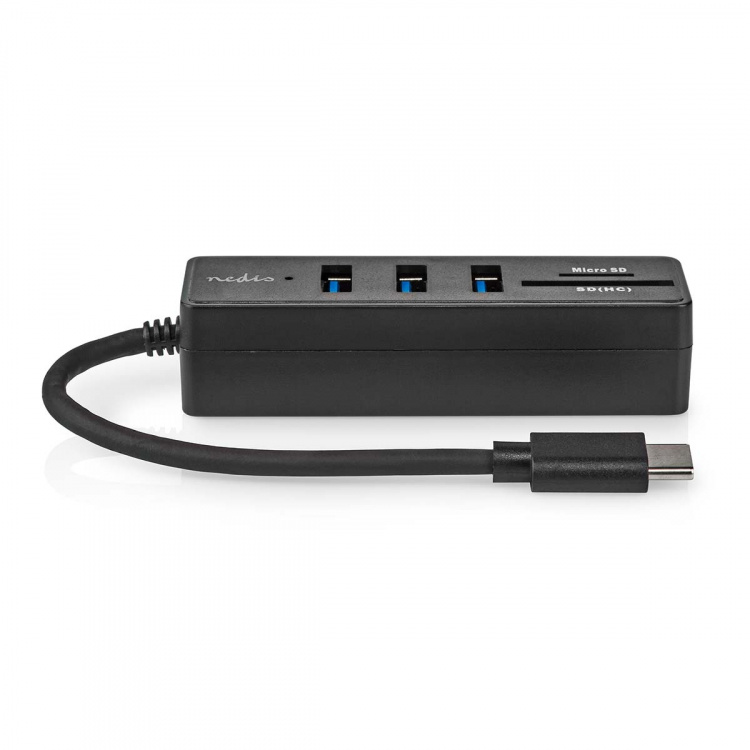 Nedis USB-hub | 1x USB-C™ | 3x USB A Female | 5-Port port(s) | USB 3.2 Gen 1 | USB Drevet | 5 Gbps | SD & MicroSD Nedis USB-hub | 1x USB-C™ | 3x USB A Female | 5-Port port(s) | USB 3.2 Gen 1 | USB Drevet | 5 Gbps | SD & MicroSD