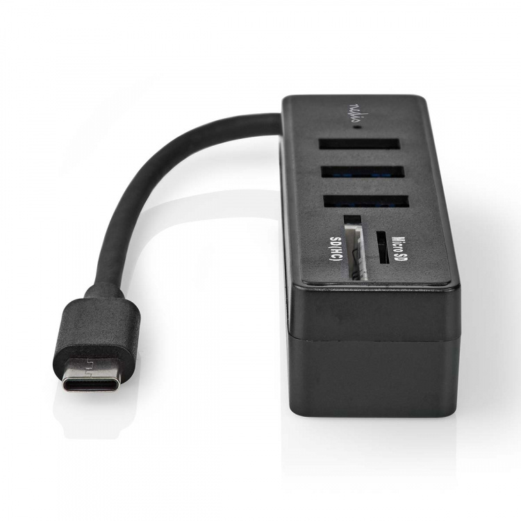 Nedis USB-hub | 1x USB-C™ | 3x USB A Female | 5-Port port(s) | USB 3.2 Gen 1 | USB Drevet | 5 Gbps | SD & MicroSD Nedis USB-hub | 1x USB-C™ | 3x USB A Female | 5-Port port(s) | USB 3.2 Gen 1 | USB Drevet | 5 Gbps | SD & MicroSD
