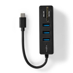 Nedis USB-hub | 1x USB-C™ | 3x USB A Female | 5-Port port(s) | USB 3.2 Gen 1 | USB Drevet | 5 Gbps | SD & MicroSD Nedis USB-hub | 1x USB-C™ | 3x USB A Female | 5-Port port(s) | USB 3.2 Gen 1 | USB Drevet | 5 Gbps | SD & MicroSD