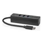 Nedis USB-hub | 1x USB-C™ | 3x USB A Female | 5-Port port(s) | USB 3.2 Gen 1 | USB Drevet | 5 Gbps | SD & MicroSD Nedis USB-hub | 1x USB-C™ | 3x USB A Female | 5-Port port(s) | USB 3.2 Gen 1 | USB Drevet | 5 Gbps | SD & MicroSD