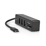 Nedis USB-hub | 1x USB-C™ | 3x USB A Female | 5-Port port(s) | USB 3.2 Gen 1 | USB Drevet | 5 Gbps | SD & MicroSD Nedis USB-hub | 1x USB-C™ | 3x USB A Female | 5-Port port(s) | USB 3.2 Gen 1 | USB Drevet | 5 Gbps | SD & MicroSD