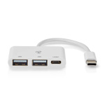 Nedis USB-hub | 1x USB-C™ | 1x USB-C™ / 2x USB 2.0 A Female | 3-Port port(s) | USB Drevet
