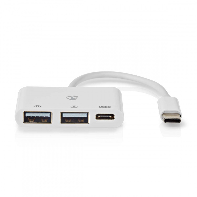 Nedis USB-hub | 1x USB-C™ | 1x USB-C™ / 2x USB 2.0 A Female | 3-Port port(s) | USB Drevet