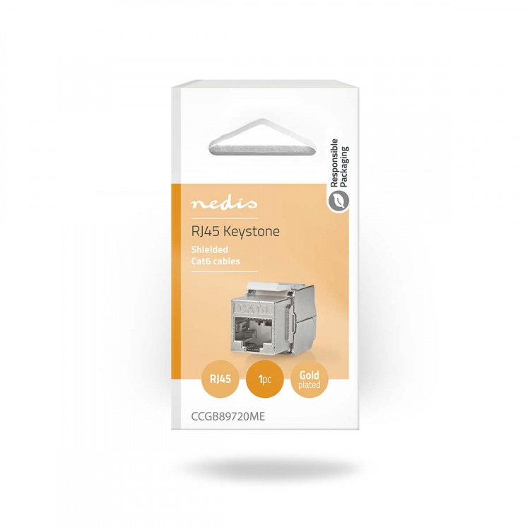 Nedis Keystone | CAT6 | RJ45 Hun | S/FTP | Metal | Box