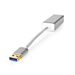 Nedis USB-netværksadapter | USB 3.2 Gen 1 | 1 Gbps | USB-A Han | RJ45 Hun | 0.20 m | Runde | Guldplateret | Kobber | Sølv | Cover Window Box Nedis USB-netværksadapter | USB 3.2 Gen 1 | 1 Gbps | USB-A Han | RJ45 Hun | 0.20 m | Runde | Guldplateret | Kobber | Sølv | Cover Window Box
