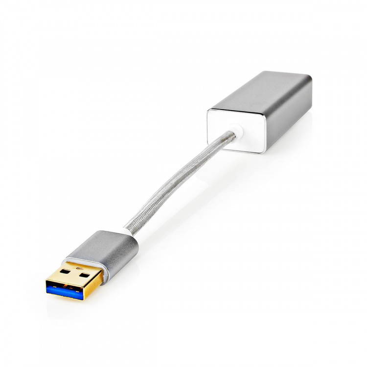 Nedis USB-netværksadapter | USB 3.2 Gen 1 | 1 Gbps | USB-A Han | RJ45 Hun | 0.20 m | Runde | Guldplateret | Kobber | Sølv | Cover Window Box Nedis USB-netværksadapter | USB 3.2 Gen 1 | 1 Gbps | USB-A Han | RJ45 Hun | 0.20 m | Runde | Guldplateret | Kobber | Sølv | Cover Window Box