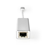 Nedis USB-netværksadapter | USB 3.2 Gen 1 | 1 Gbps | USB-C™ Han | RJ45 Hun | 0.20 m | Runde | Guldplateret | Tinkobber | Sølv | Cover Window Box Nedis USB-netværksadapter | USB 3.2 Gen 1 | 1 Gbps | USB-C™ Han | RJ45 Hun | 0.20 m | Runde | Guldplateret | Tinkobber | Sølv | Cover Window Box