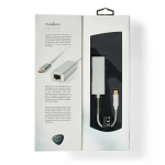 Nedis USB-netværksadapter | USB 3.2 Gen 1 | 1 Gbps | USB-C™ Han | RJ45 Hun | 0.20 m | Runde | Guldplateret | Tinkobber | Sølv | Cover Window Box Nedis USB-netværksadapter | USB 3.2 Gen 1 | 1 Gbps | USB-C™ Han | RJ45 Hun | 0.20 m | Runde | Guldplateret | Tinkobber | Sølv | Cover Window Box