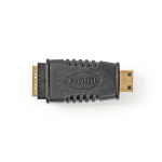 Nedis HDMI™ Adapter | HDMI™ Mini-stik | HDMI ™ -udgang | Guldplateret | Lige | ABS | Sort | 1 stk. | Blister