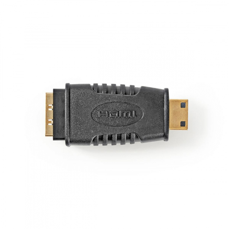 Nedis HDMI™ Adapter | HDMI™ Mini-stik | HDMI ™ -udgang | Guldplateret | Lige | ABS | Sort | 1 stk. | Blister