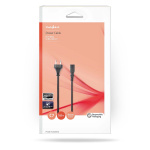 Nedis Strømkabel | Euro Mand | IEC-320-C7 | Lige | Lige | Nikkelplateret | 5.00 m | Runde | PVC | Sort | Box