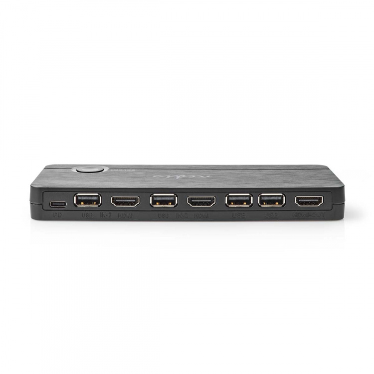 Nedis HDMI ™ Converter | USB-C™ Female / 2x HDMI™ Input / 4x USB A Female | 1x HDMI™ Output | 1-vejs | 4K@60Hz | 18 Gbps | ABS | Antracit Nedis HDMI ™ Converter | USB-C™ Female / 2x HDMI™ Input / 4x USB A Female | 1x HDMI™ Output | 1-vejs | 4K@60Hz | 18 Gbps | ABS | Antracit