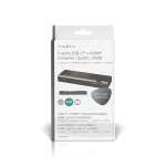 Nedis HDMI ™ Converter | USB-C™ Female / 2x HDMI™ Input / 4x USB A Female | 1x HDMI™ Output | 1-vejs | 4K@60Hz | 18 Gbps | ABS | Antracit Nedis HDMI ™ Converter | USB-C™ Female / 2x HDMI™ Input / 4x USB A Female | 1x HDMI™ Output | 1-vejs | 4K@60Hz | 18 Gbps | ABS | Antracit