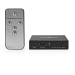 Nedis HDMI ™ switch | 3-Port port(s) | 3x HDMI™ Input | 1x HDMI™ Output | 8K@60Hz | 45 Gbps | Fjernstyret | Aluminium | Antracit