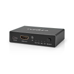 Nedis HDMI ™ switch | 3-Port port(s) | 3x HDMI™ Input | 1x HDMI™ Output | 8K@60Hz | 45 Gbps | Fjernstyret | Aluminium | Antracit