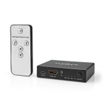 Nedis HDMI ™ switch | 3-Port port(s) | 3x HDMI™ Input | 1x HDMI™ Output | 8K@60Hz | 45 Gbps | Fjernstyret | Aluminium | Antracit