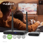 Nedis Trådløs HDMI ™ Transmitter | Wi-Fi | 2400-5000 MHz | 30.0 m (synsfelt) | Maksimal opløsning: Full HD 1080p | 1.65 Gbps | ABS | Grå