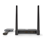 Nedis Trådløs HDMI ™ Transmitter | Wi-Fi | 2400-5000 MHz | 30.0 m (synsfelt) | Maksimal opløsning: Full HD 1080p | 1.65 Gbps | ABS | Grå