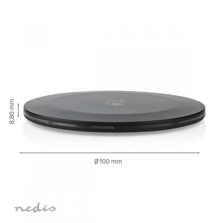 Nedis Trådløs oplader | 5 / 7.5 / 10 / 15 W | 2 A | LED-indikator i brug | Inkluderet kabel | USB Type-A | 1.00 m
