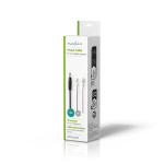 Nedis Strømkabel | DC Hunstik | F1 | Lige | Lige | Kobber | 2.00 m | Runde | PVC | Sort | Gaveæske