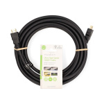 Nedis Ultra High Speed ​​HDMI ™ kabel | HDMI™ Stik | HDMI™ Stik | 8K@60Hz | 48 Gbps | 5.00 m | Runde | 8.3 mm | Sort | Label