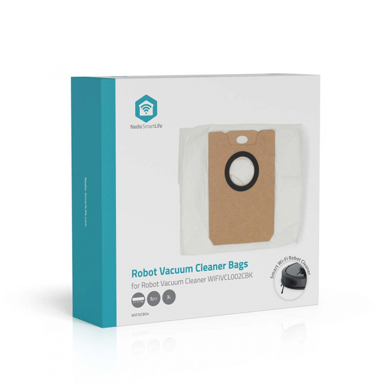 Nedis Støvsugerpose | 5 stk. | Syntetisk | Mest solgt for: Nedis® WIFIVCL002CBK | Hvid