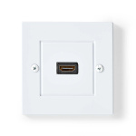 Nedis HDMI™ Vægboks | 1x HDMI™ Female | 4K@60Hz | HDMI ™ -udgang | Sort | 18 Gbps | Guldplateret | Box