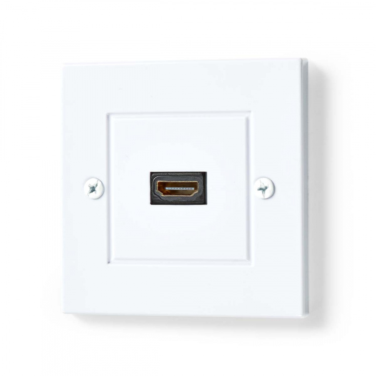 Nedis HDMI™ Vægboks | 1x HDMI™ Female | 4K@60Hz | HDMI ™ -udgang | Sort | 18 Gbps | Guldplateret | Box