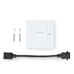 Nedis HDMI™ Vægboks | 1x HDMI™ Female | 4K@60Hz | HDMI ™ -udgang | Sort | 18 Gbps | Guldplateret | Box