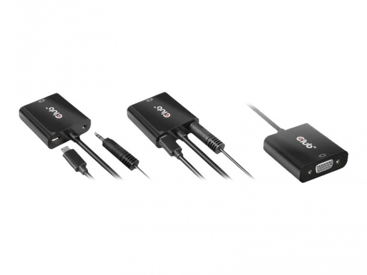 Club 3D Videointerfaceomformer HDMI / VGA Sort