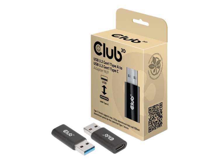 Club 3D USB 3.2 Gen 1 USB-C adapter Sort