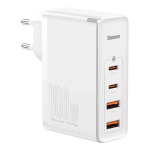 Baseus GaN2 Pro- Hurtigoplader 2xUSB + 2xUSB-C 100W (Hvid)