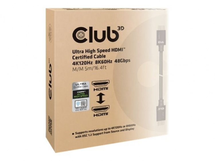 Club 3D HDMI han -> HDMI han 5 m Sort