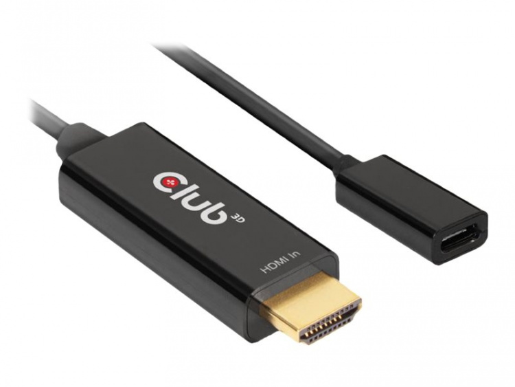 Club 3D Videoadapterkabel HDMI / USB 22cm Sort